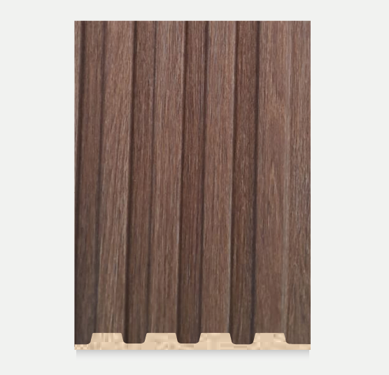 PANNEU PVC EFFET BOIS / MARRON BRILLANT